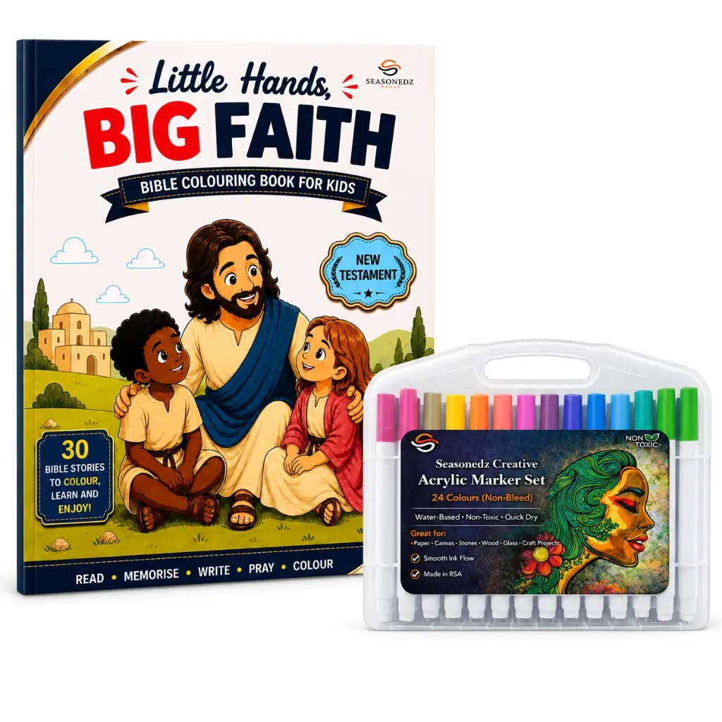 Little Hands, Big Faith Colouring Book & 24 Colour Marker Set