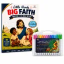 Little Hands, Big Faith Colouring Book & 24 Colour Marker Set